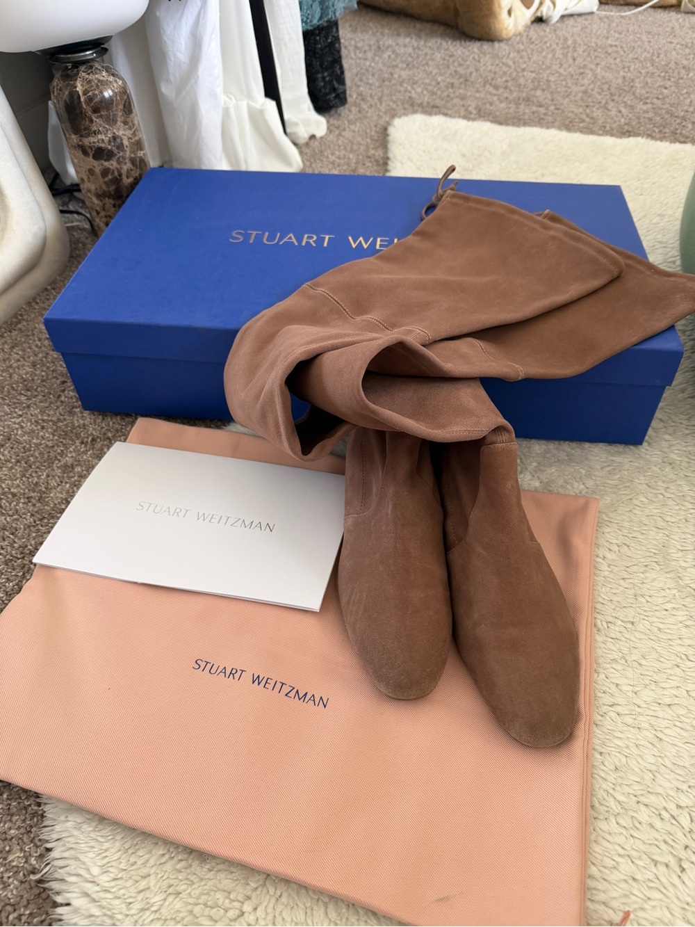 Stuart Weitzman Chestnut Suede over the knee Boots